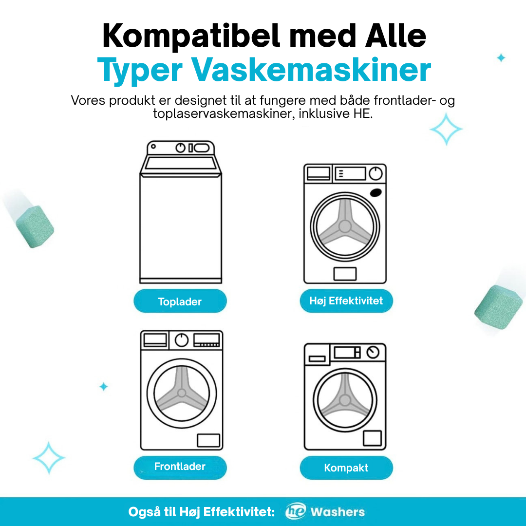 REVIVE DRUM: PROFESSIONELLE RENGØRINGSTABLETTER TIL VASKEMASKINER