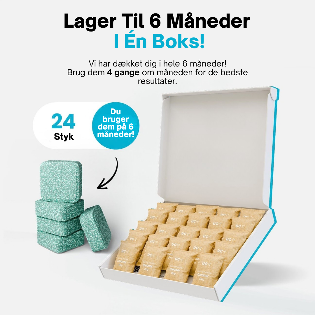 REVIVE DRUM: PROFESSIONELLE RENGØRINGSTABLETTER TIL VASKEMASKINER