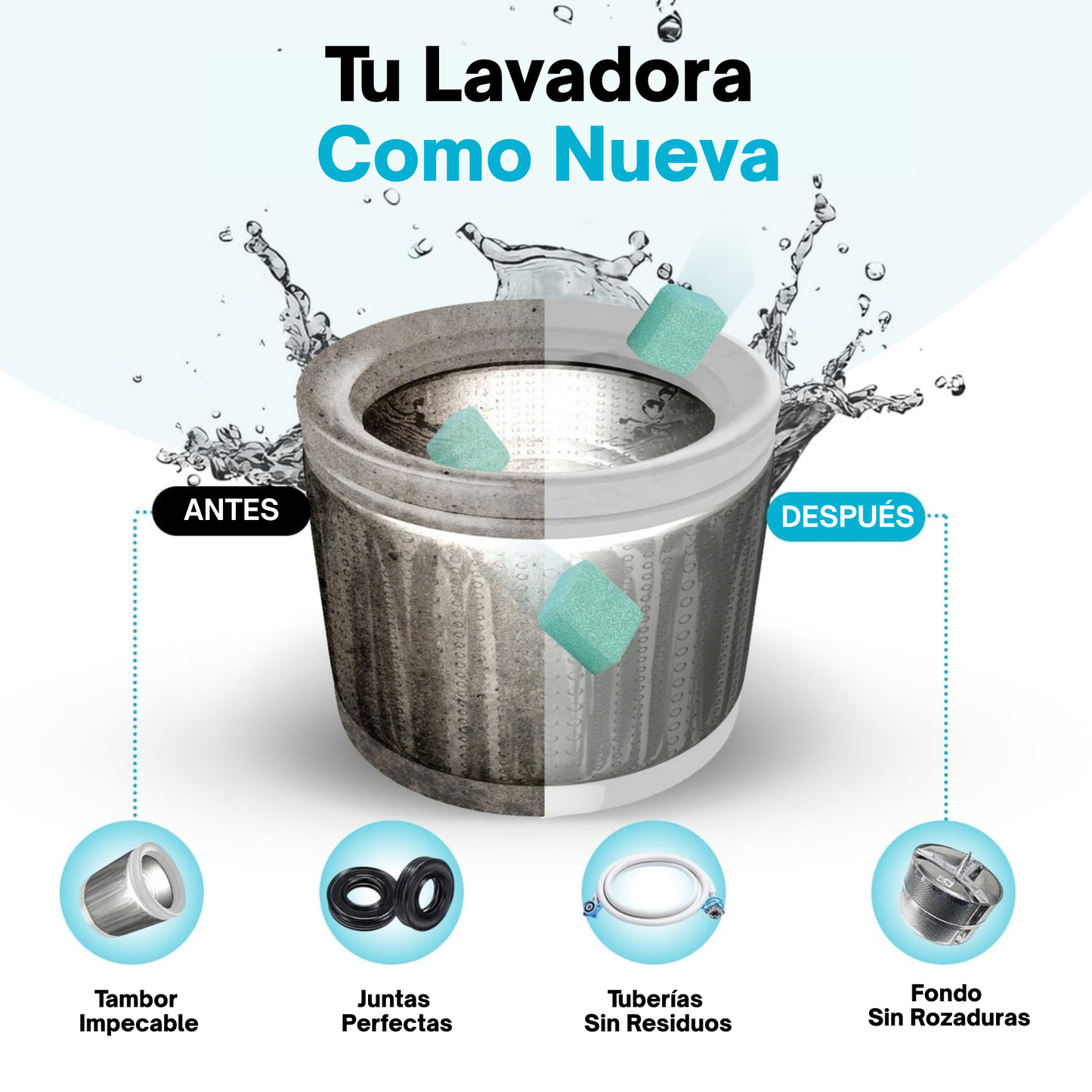 REVIVE DRUM: LIMPIADOR PROFESIONAL PARA LAVADORAS