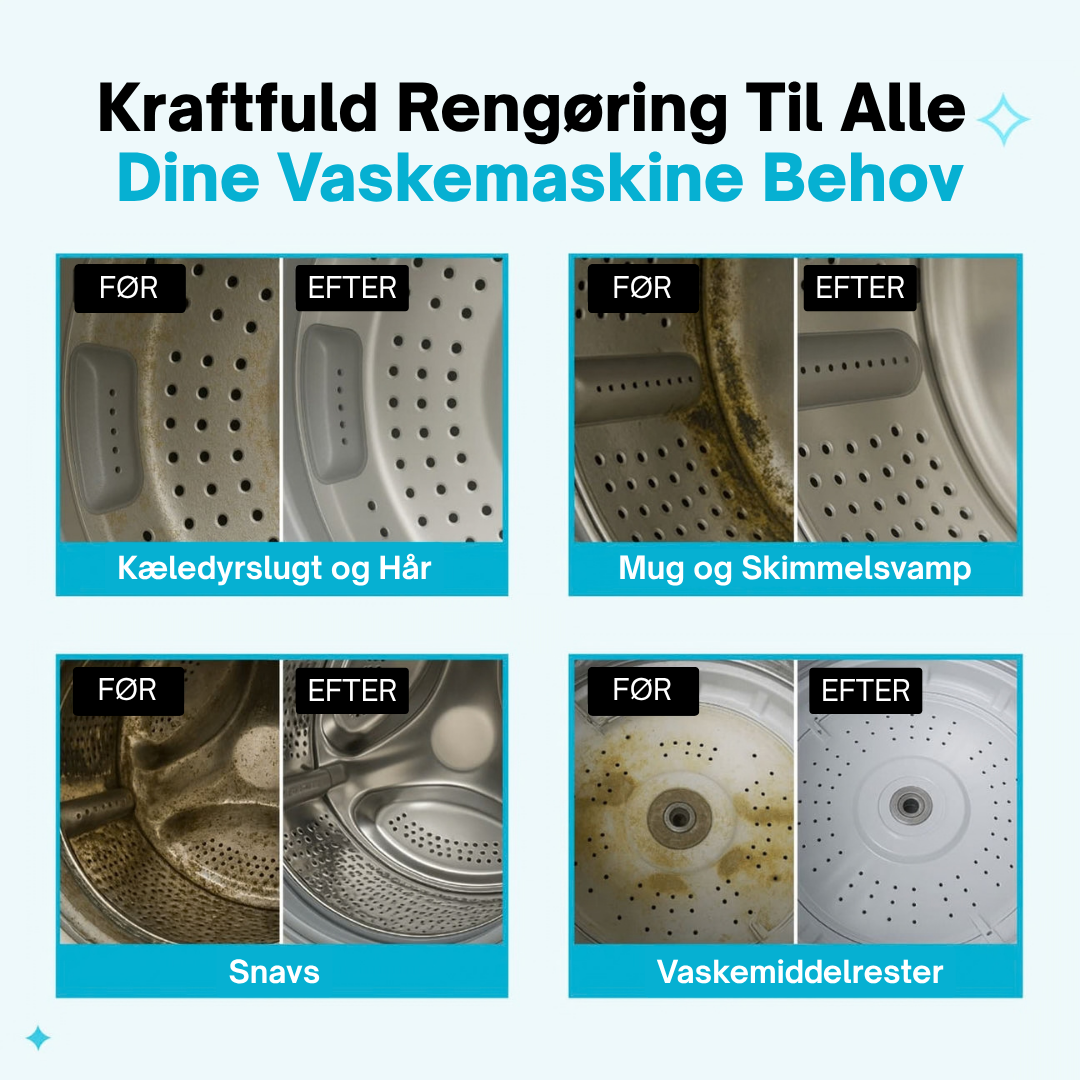 REVIVE DRUM: PROFESSIONELLE RENGØRINGSTABLETTER TIL VASKEMASKINER